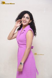 actress deepa thomas sexy in a pink dress