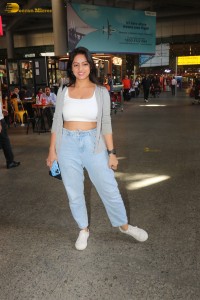 Indian tv actress deepika singh in a white top and denim jeans