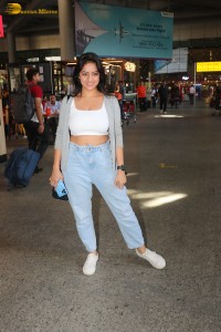 Indian tv actress deepika singh in a white top and denim jeans