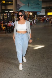 Indian tv actress deepika singh in a white top and denim jeans