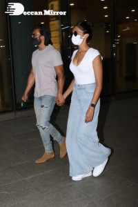 Deepika Padukone and Ranveer Singh at Airport