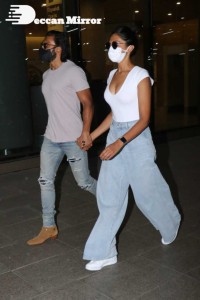 Deepika Padukone and Ranveer Singh at Airport
