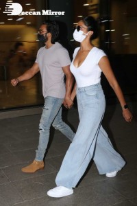 Deepika Padukone and Ranveer Singh at Airport