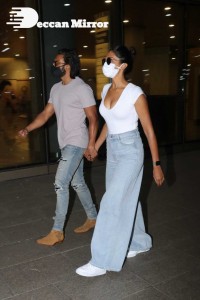 Deepika Padukone and Ranveer Singh at Airport