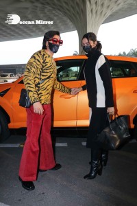 Deepika Padukone and Ranveer Singh at Mumbai Airport on December 15, 2021