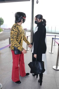 Deepika Padukone and Ranveer Singh at Mumbai Airport on December 15, 2021