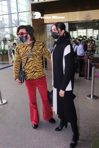 Deepika Padukone and Ranveer Singh at Mumbai Airport on December 15, 2021