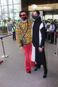 Deepika Padukone and Ranveer Singh at Mumbai Airport on December 15, 2021