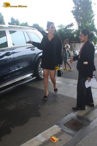 actress and singer Deepti Sadhwani gorgeous in a black shirt