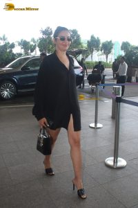 actress and singer Deepti Sadhwani gorgeous in a black shirt