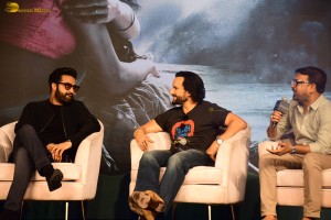 Devara Trailer Launch attended by Jr NTR, Janhvi Kapoor, and Saif Ali Khan