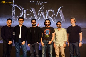 Devara Trailer Launch attended by Jr NTR, Janhvi Kapoor, and Saif Ali Khan