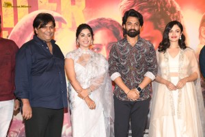 Devil Teaser Launch attended by Nandamuri Kalyan Ram, Samyuktha Menon, and Malvika Nair