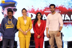 Ram Gopal Varma’s Dhahanam Press Meet attended by Sayaji Shinde and Naina Ganguly