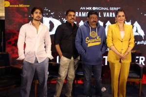 Ram Gopal Varma’s Dhahanam Press Meet attended by Sayaji Shinde and Naina Ganguly