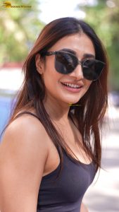 actress Dhanashree Verma beautiful in a black top