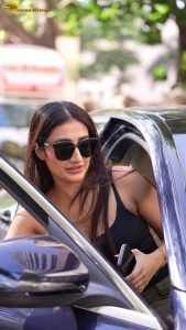 actress Dhanashree Verma beautiful in a black top