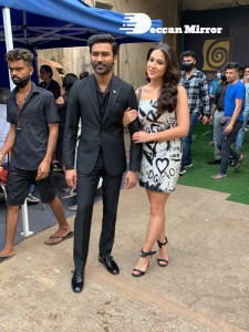 Dhanush and Sara Ali Khan promoting Atrangi Re