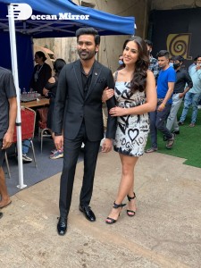 Dhanush and Sara Ali Khan promoting Atrangi Re