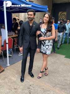 Dhanush and Sara Ali Khan promoting Atrangi Re