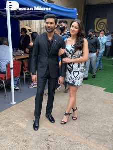 Dhanush and Sara Ali Khan promoting Atrangi Re