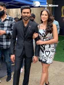 Dhanush and Sara Ali Khan promoting Atrangi Re