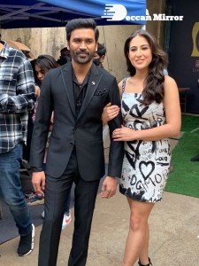 Dhanush and Sara Ali Khan promoting Atrangi Re