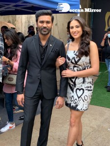 Dhanush and Sara Ali Khan promoting Atrangi Re