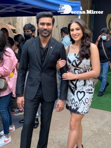 Dhanush and Sara Ali Khan promoting Atrangi Re