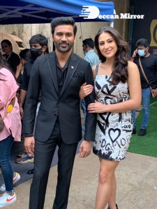 Dhanush and Sara Ali Khan promoting Atrangi Re