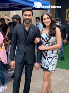 Dhanush and Sara Ali Khan promoting Atrangi Re