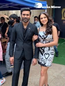 Dhanush and Sara Ali Khan promoting Atrangi Re