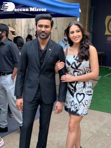 Dhanush and Sara Ali Khan promoting Atrangi Re
