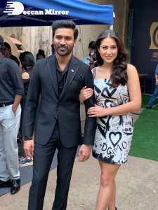 Dhanush and Sara Ali Khan promoting Atrangi Re