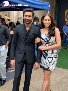 Dhanush and Sara Ali Khan promoting Atrangi Re