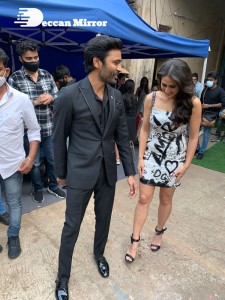 Dhanush and Sara Ali Khan promoting Atrangi Re