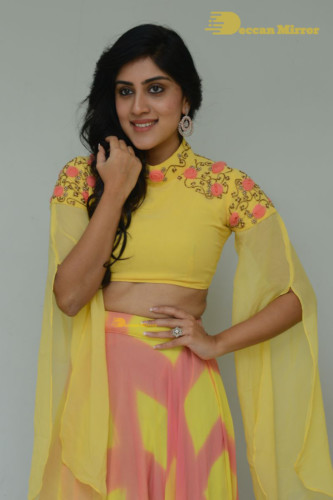 Telugu Actress Dhanya Balakrishna Photoshoot in a  yellow dress