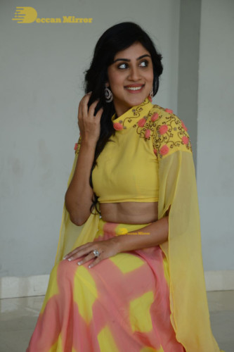 Telugu Actress Dhanya Balakrishna Photoshoot in a  yellow dress