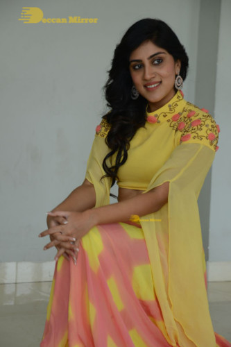 Telugu Actress Dhanya Balakrishna Photoshoot in a  yellow dress