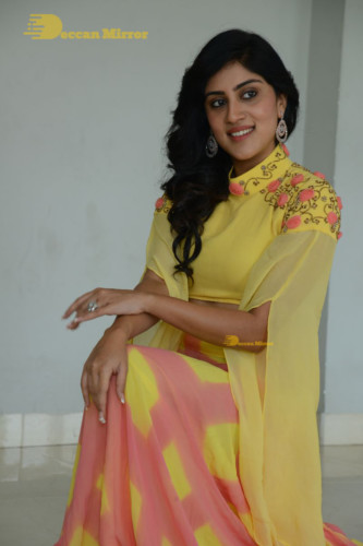 Telugu Actress Dhanya Balakrishna Photoshoot in a  yellow dress