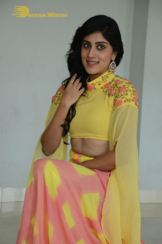 Telugu Actress Dhanya Balakrishna Photoshoot in a  yellow dress
