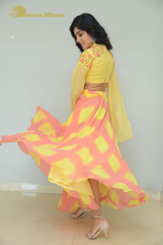 Telugu Actress Dhanya Balakrishna Photoshoot in a  yellow dress