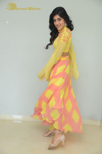 Telugu Actress Dhanya Balakrishna Photoshoot in a  yellow dress