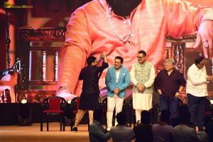 Dharmaveer - Mukkam Post Thane Trailer Launch attended by Prasad Oak, Govinda, Salman Khan, Rakul Preet Singh, Jeetendra, Eknath Shinde, and Devendra Fadanavis