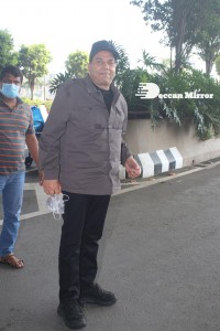 Bollywood Star Dharmendra seen at the Airport