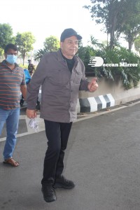 Bollywood Star Dharmendra seen at the Airport
