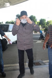 Bollywood Star Dharmendra seen at the Airport