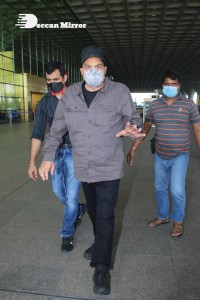 Bollywood Star Dharmendra seen at the Airport
