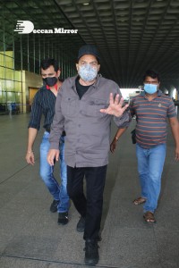 Bollywood Star Dharmendra seen at the Airport
