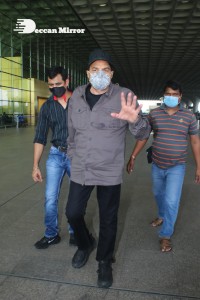 Bollywood Star Dharmendra seen at the Airport